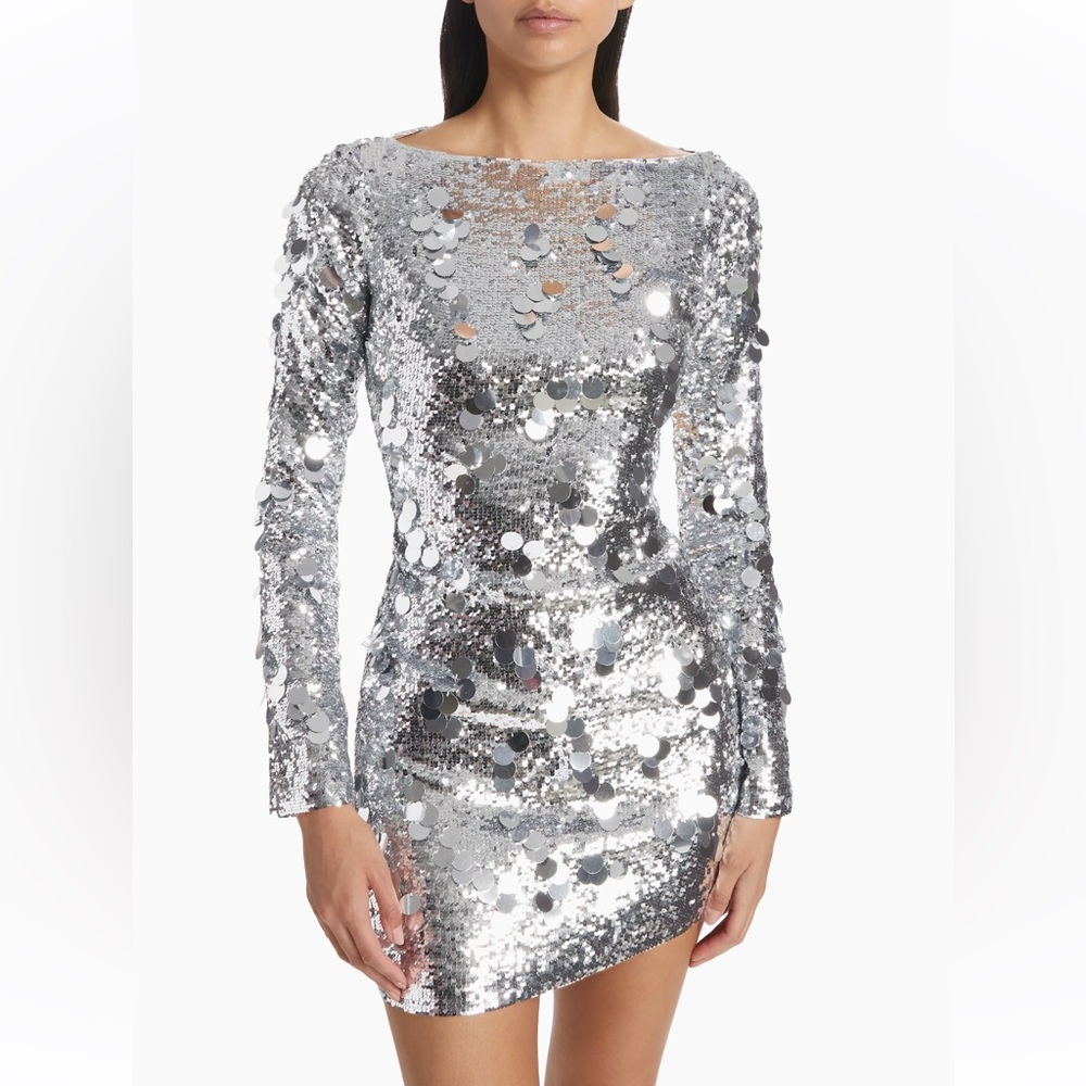 Danielle Guizio Paillette Sequin Mini Dress